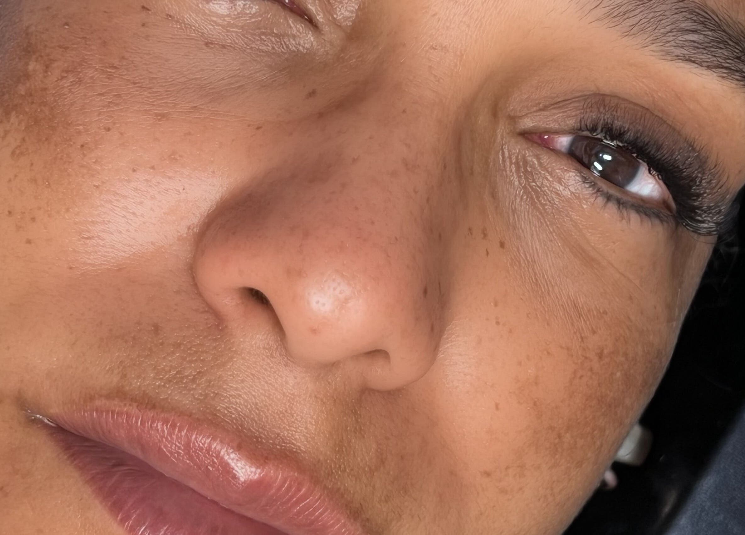 Closeup of enhanced lashes from Mimi Does Lashes, Dartmouth, Nova Scotia, CA.