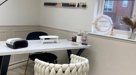 Elegant nail salon interior at Kimberley Jane Nails & Beauty, Newcastle-under-Lyme, England, GB.