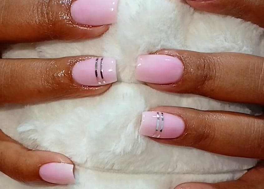 Beautiful pink nail art at GkaBeauty's nails lashes &brows, Johannesburg, Gauteng, ZA.