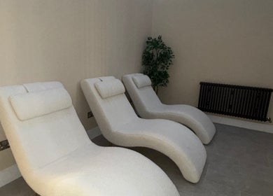 Stylish lounge chairs at Head Bath Glasgow create a relaxing ambiance in Glasgow, Scotland, GB.