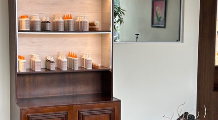 Elegant shelf at 12 Teaspoons, Randburg, Gauteng, ZA with beauty products on display.