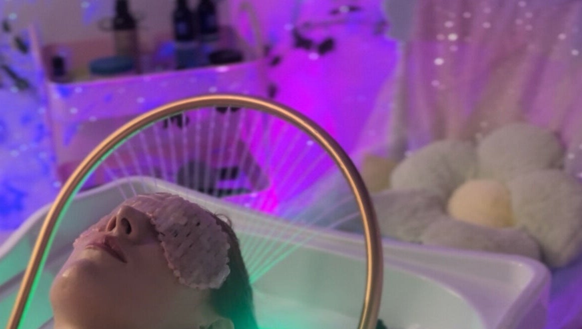 Relaxing spa treatment at Heaven On T'hill, Todmorden, England, GB with calming lighting and soothing atmosphere.