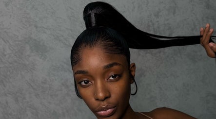 Sleek high ponytail hairstyle at Beaupalacee, Montego Bay, St. James Parish, JM.