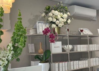 Beautiful floral display at Vital Skin Aesthetics in Birchgrove, New South Wales, AU, enhancing the serene ambiance.