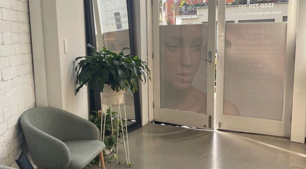 Entrance with plants and chairs at Vital Skin Aesthetics in Annandale, New South Wales, AU.