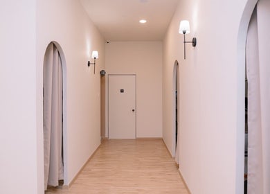 Bright hallway at Simply Wax JB in Johor Bahru, Johor Darul Ta'zim, MY with modern lighting and smooth flooring.