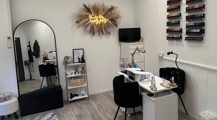 Stylish nail studio at Courtbeauty, Basildon, England, GB featuring a sophisticated setup and decor.