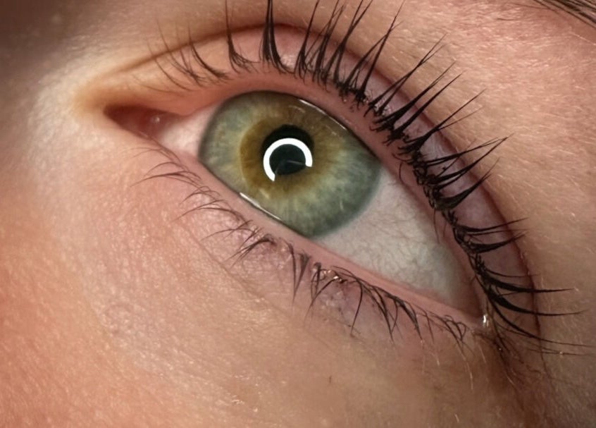 Close-up of a styled eye showcasing eyelash extensions at AR Beauty Bar in Stevenage, England, GB.