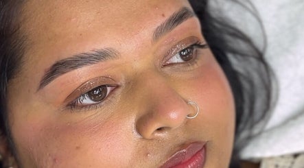 Close-up of beautifully groomed eyebrows at Arch Rivals Brow Studio, Port Coquitlam, British Columbia, CA.