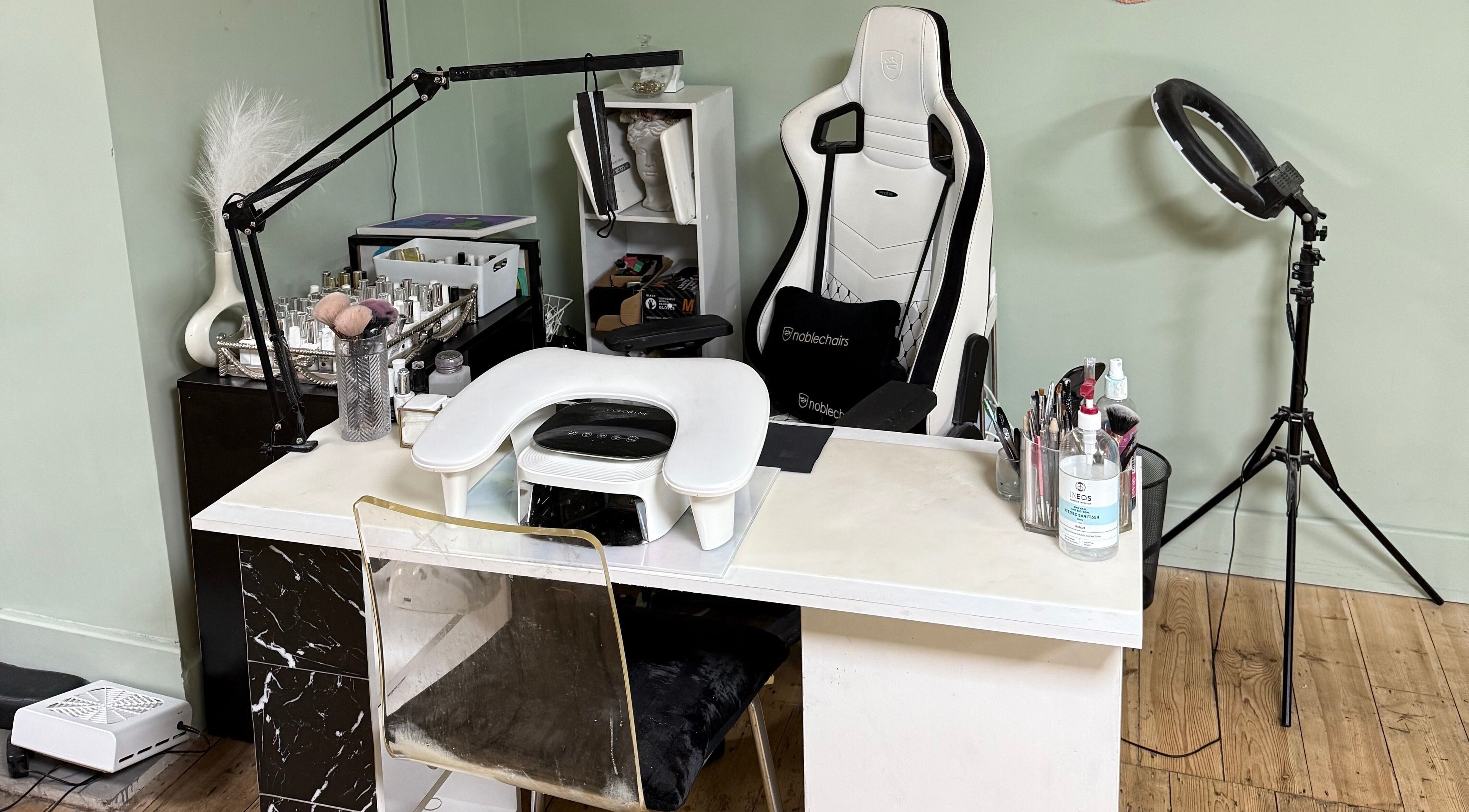 Modern nail care station at Sunset Beautie, Brighton And Hove, England, GB, offering an elegant experience.