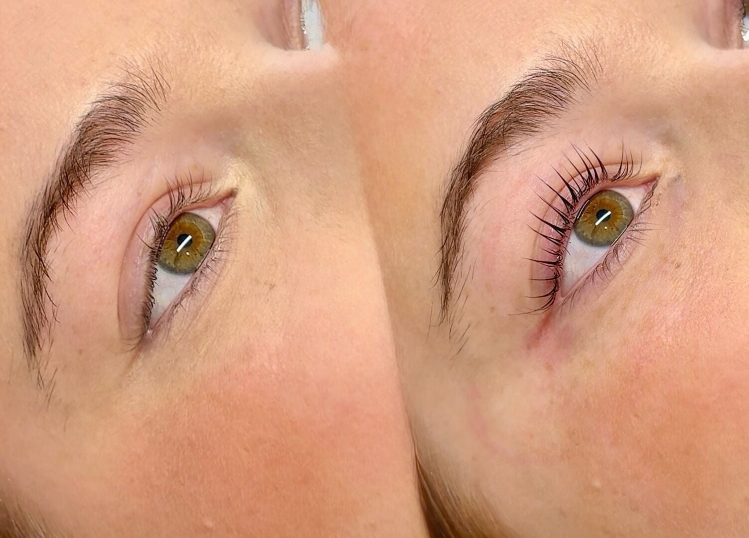 Before and after lash lift at J Sbrowbar Sydney, Winston Hills, New South Wales, AU.