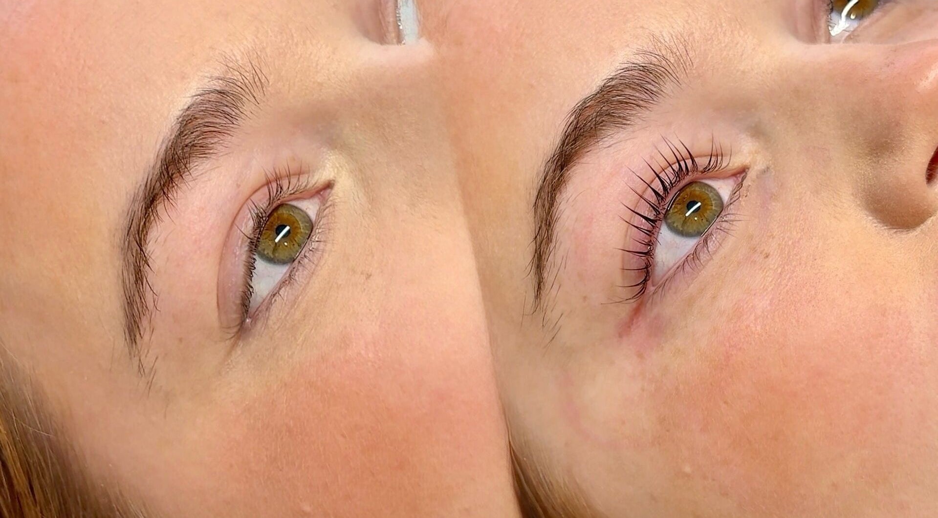 Before and after lash lift at J Sbrowbar Sydney, Winston Hills, New South Wales, AU.