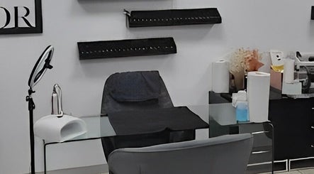 Modern nail station at Nails by Zanecke, Boksburg, Gauteng, ZA, featuring sleek equipment and styling tools.