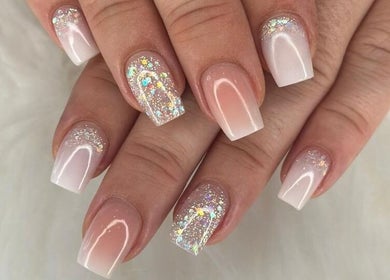 Elegant glitter nails at Nails by Zanecke, Boksburg, Gauteng, ZA. Perfect manicure for a touch of sparkle.