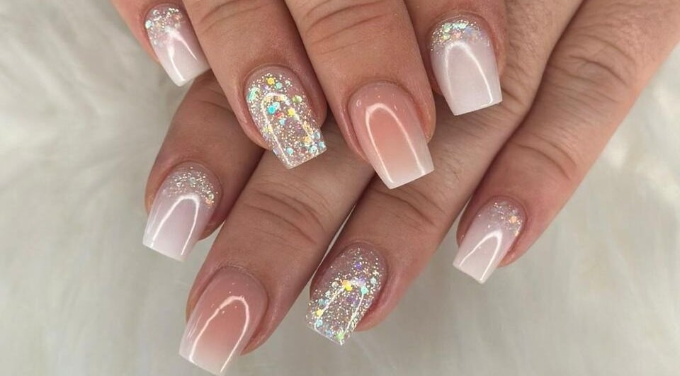 Elegant glitter nails at Nails by Zanecke, Boksburg, Gauteng, ZA. Perfect manicure for a touch of sparkle.