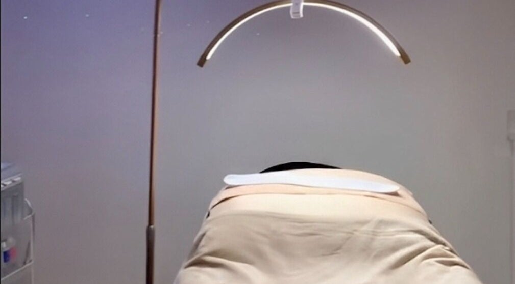 Elegant treatment room at Skin Luminosity by Lydia in Southend on Sea, England, GB, with a relaxing bed setup.