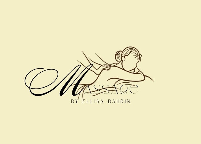 Elegant logo for MassageByEllisaBahrin (Housecall Service) at Selangor, Selangor, MY, depicting a soothing massage.