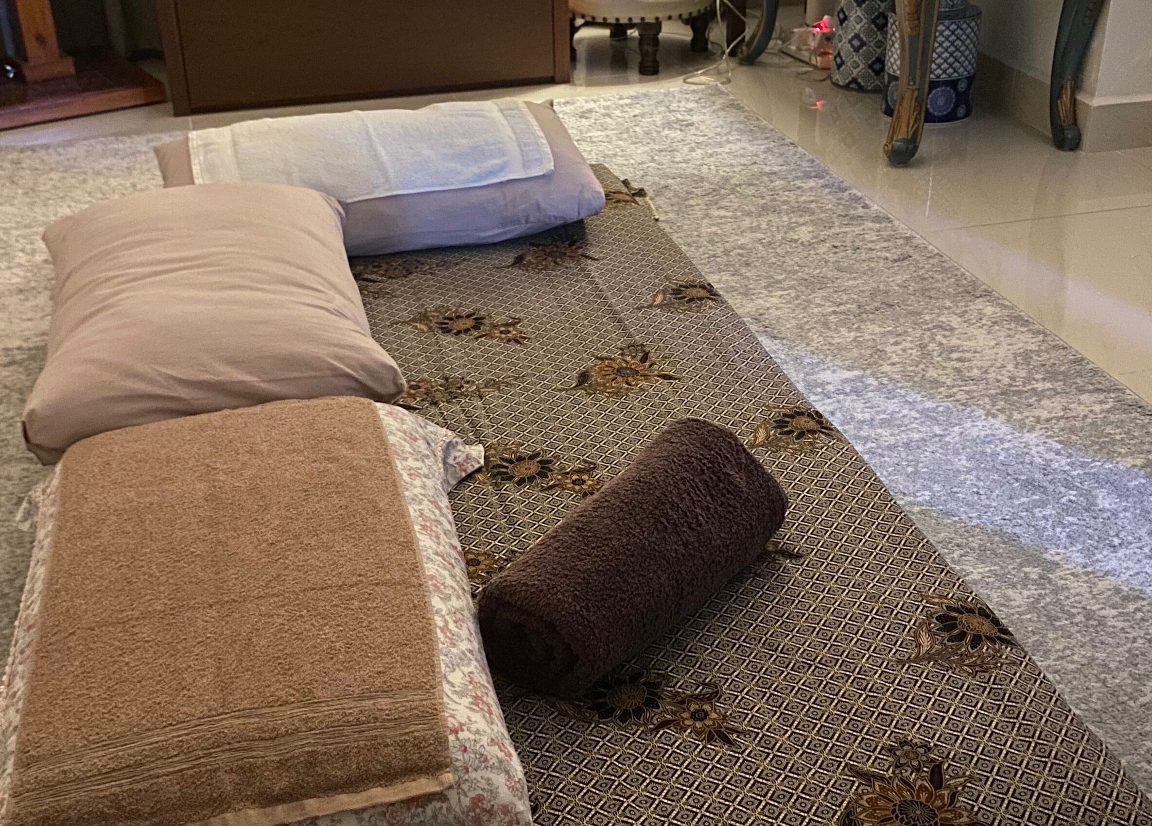 Relaxing massage mat setup at MassageByEllisaBahrin (Housecall Service) in Selangor, Selangor, MY.