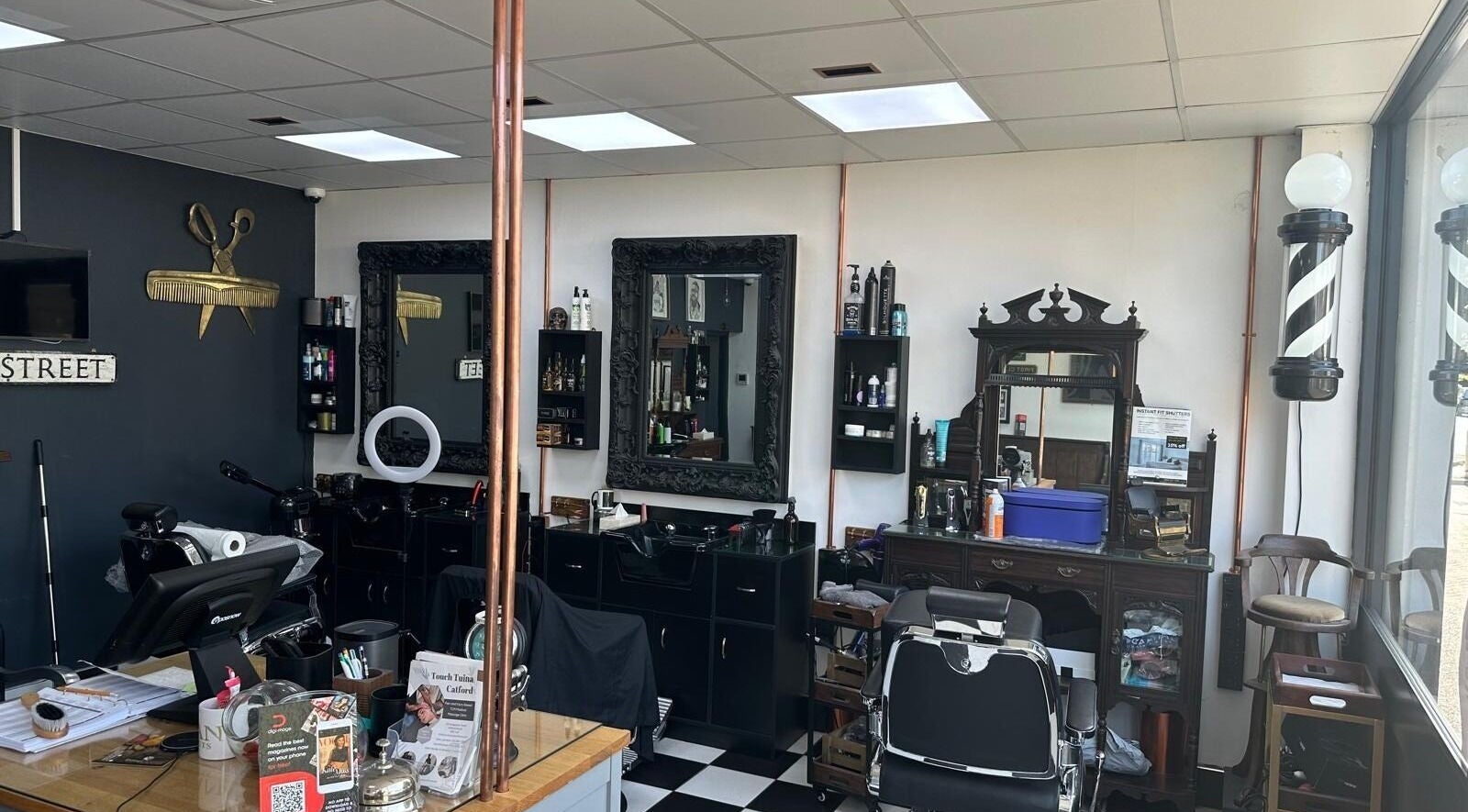 Modern and stylish interior of Can Cuts salon in Orpington, England, GB with elegant decor and professional setup.