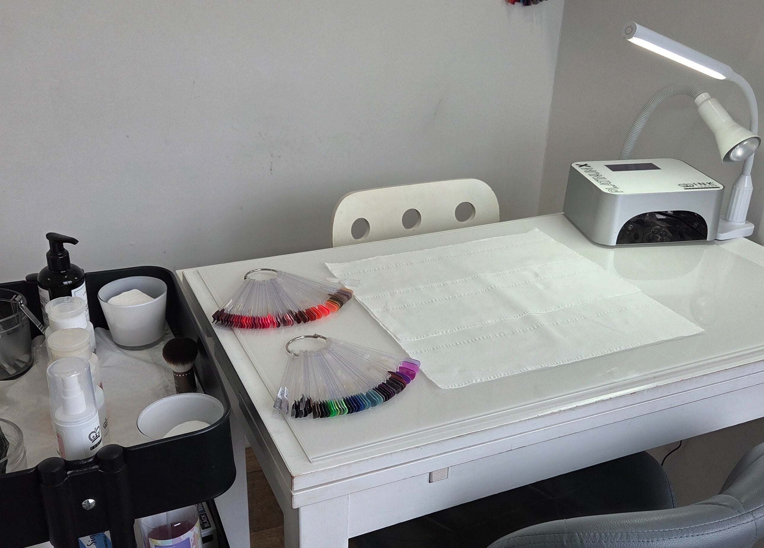 Nail care setup at Reflection Skin & Beauty Clinic, Westbourne, England, GB featuring manicure tools.