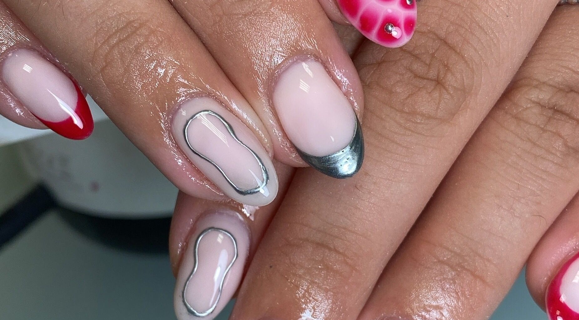 Creative nail art at The Beauty Studio by Abbie, Delph, England, GB.