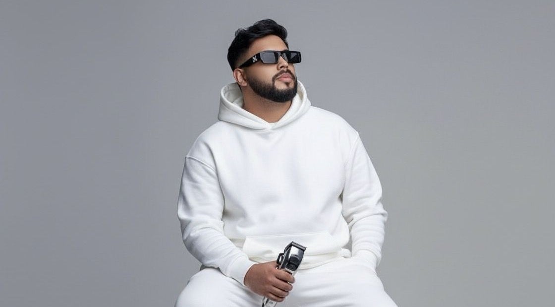 Barbeiro estiloso de branco no Linno Barbeiro, Ceará, Ceará, BR.