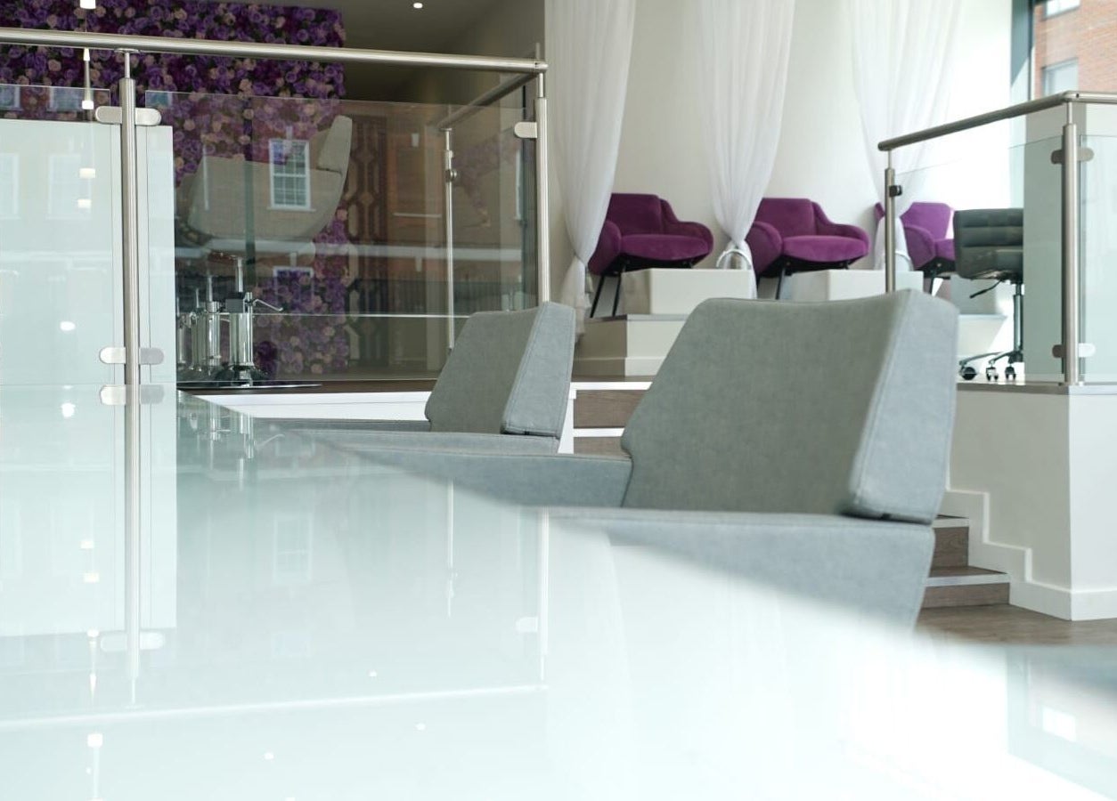 Chic interior of Laska By Mira in Colindale, England, featuring modern decor and a calming ambiance.