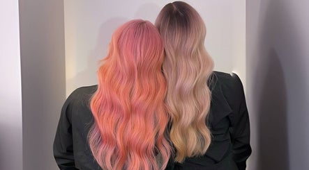Back view of vibrant hair colors at Cosmo Hair Salon, Melbourne, Victoria, AU.