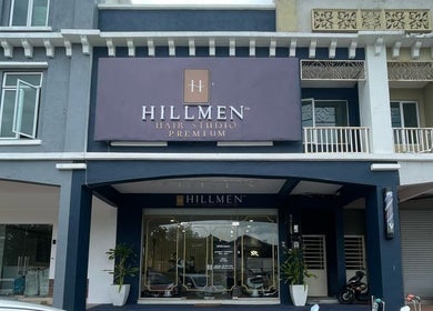 Exterior view of HILLMEN HAIR STUDIO AYER KEROH located in Ayer Keroh, Melaka, MY with its stylish signage.