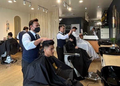 Professional hairstyling at HILLMEN HAIR STUDIO AYER KEROH, Ayer Keroh, Melaka, MY, showcasing expert barbers.