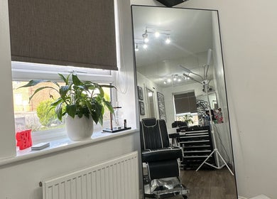 U B U Creative cozy salon corner with chair and mirror in Burntwood, England, GB.
