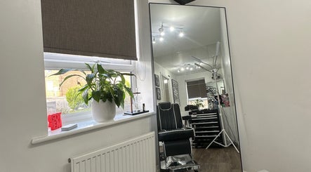 U B U Creative cozy salon corner with chair and mirror in Burntwood, England, GB.