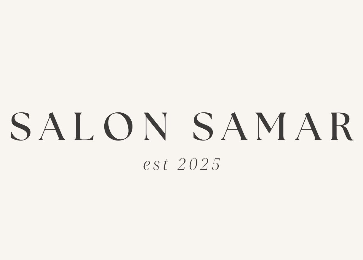 Elegant Salon Samar logo, established 2025, located in Newport, New South Wales, AU.