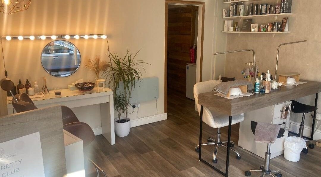 Ethical Beauty salon interior with modern decor in Bristol, England, GB.