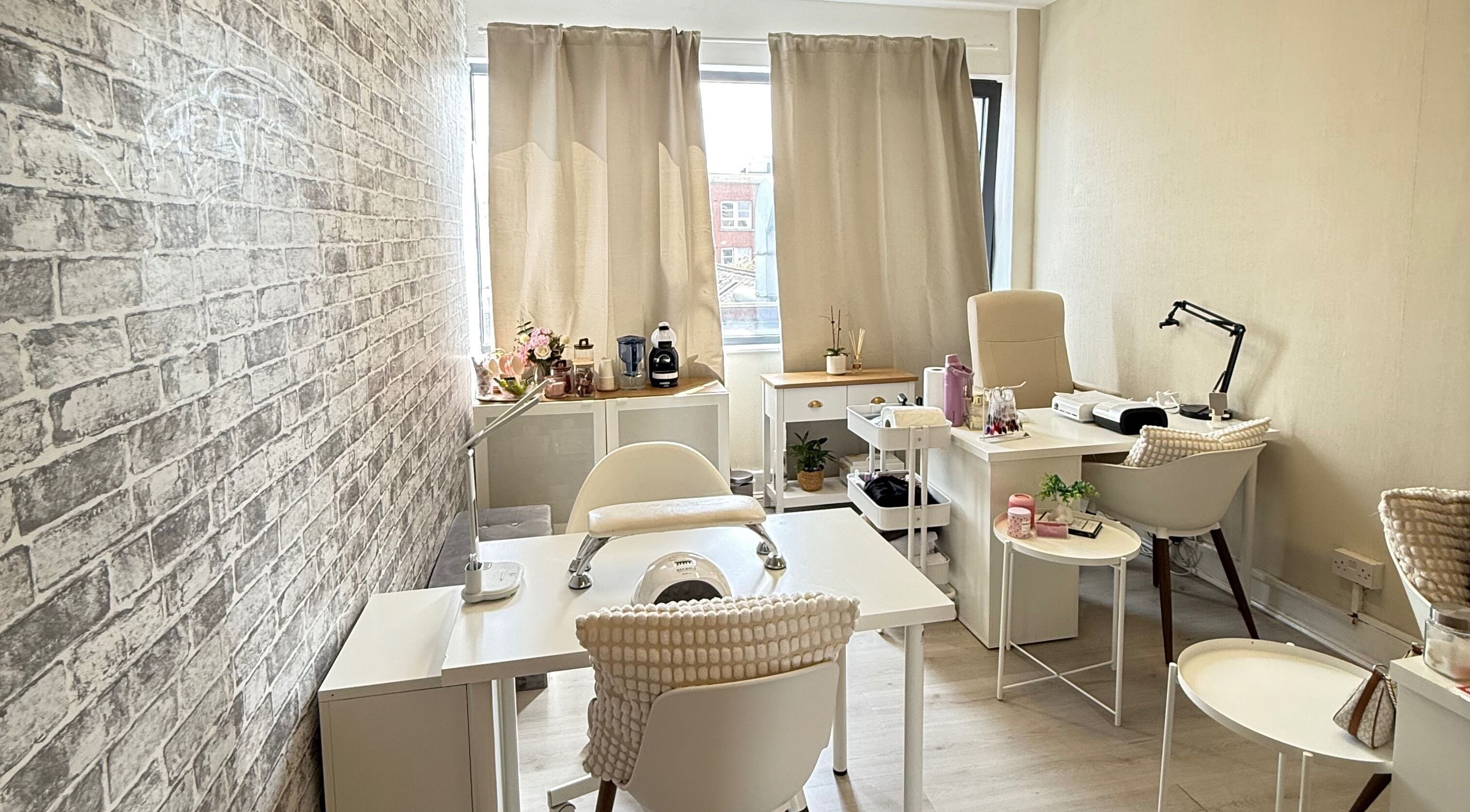 Elegant beauty space at Aline Gallas Beauty, Dublin, County Dublin, IE with chic decor and modern furnishings.