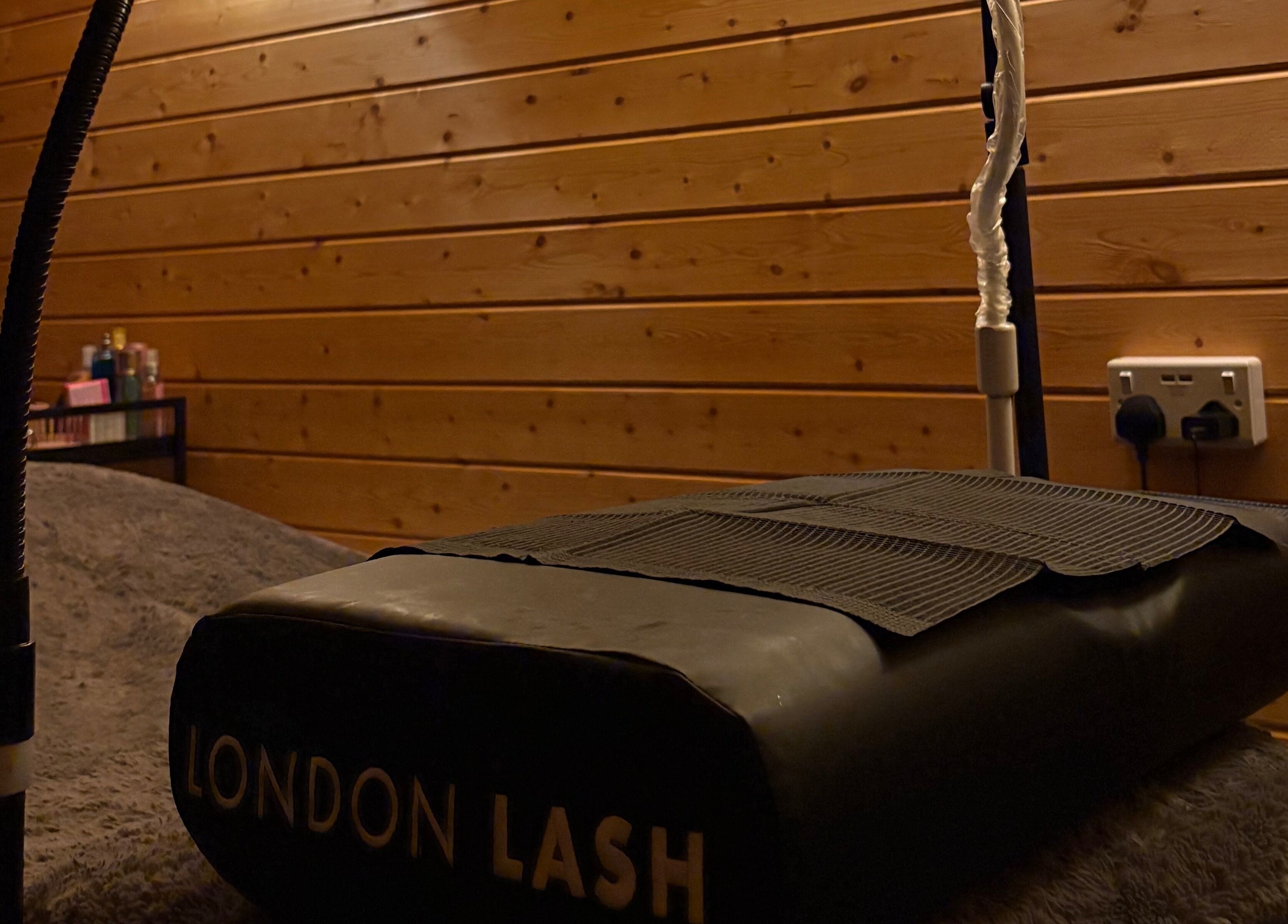 Lash extension setup at Beauty by Jess Web, Nuneaton, United Kingdom, GB in a wooden interior.