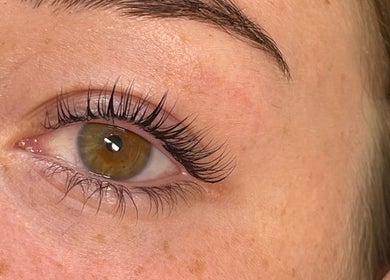 Close-up of elegant eyelash extensions at BeautyByErica, Youghal, County Cork, IE.
