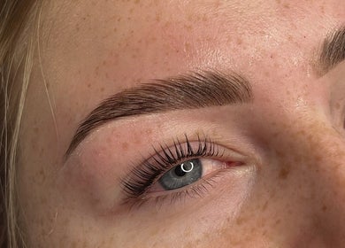 Close-up of precise eyebrow grooming at CSM Studios, Padbury, Western Australia, AU.