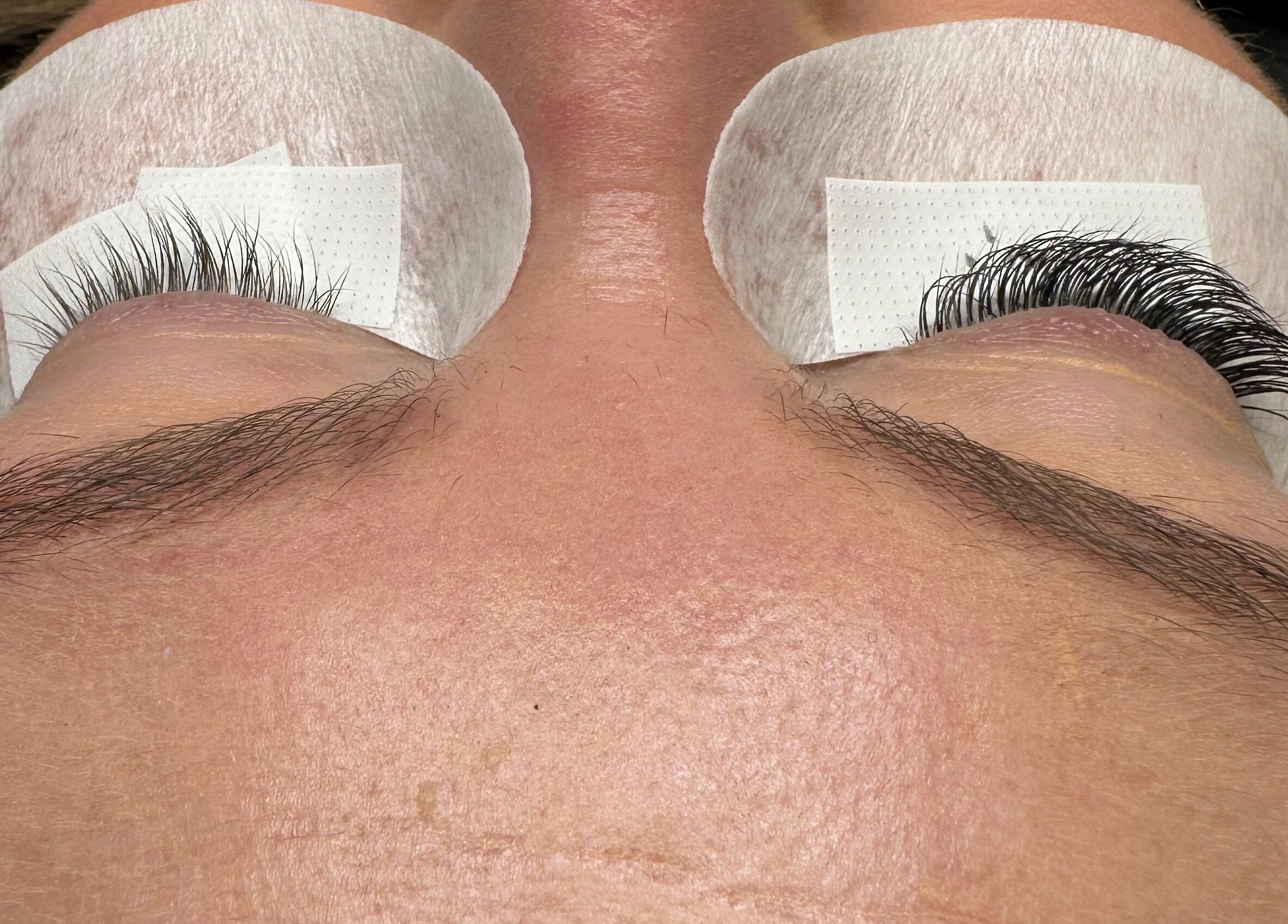 Eyelash extensions in progress at Summer Lashes Studio, Bentleigh East, Victoria, AU.