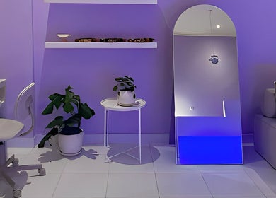 Chic NAILSUNSHINE venue in Bali, Bali, ID with modern decor and soothing purple tones.