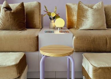 Luxurious seating area at NAILSUNSHINE, Bali, Bali, ID showcasing plush cushions and ambient decor.