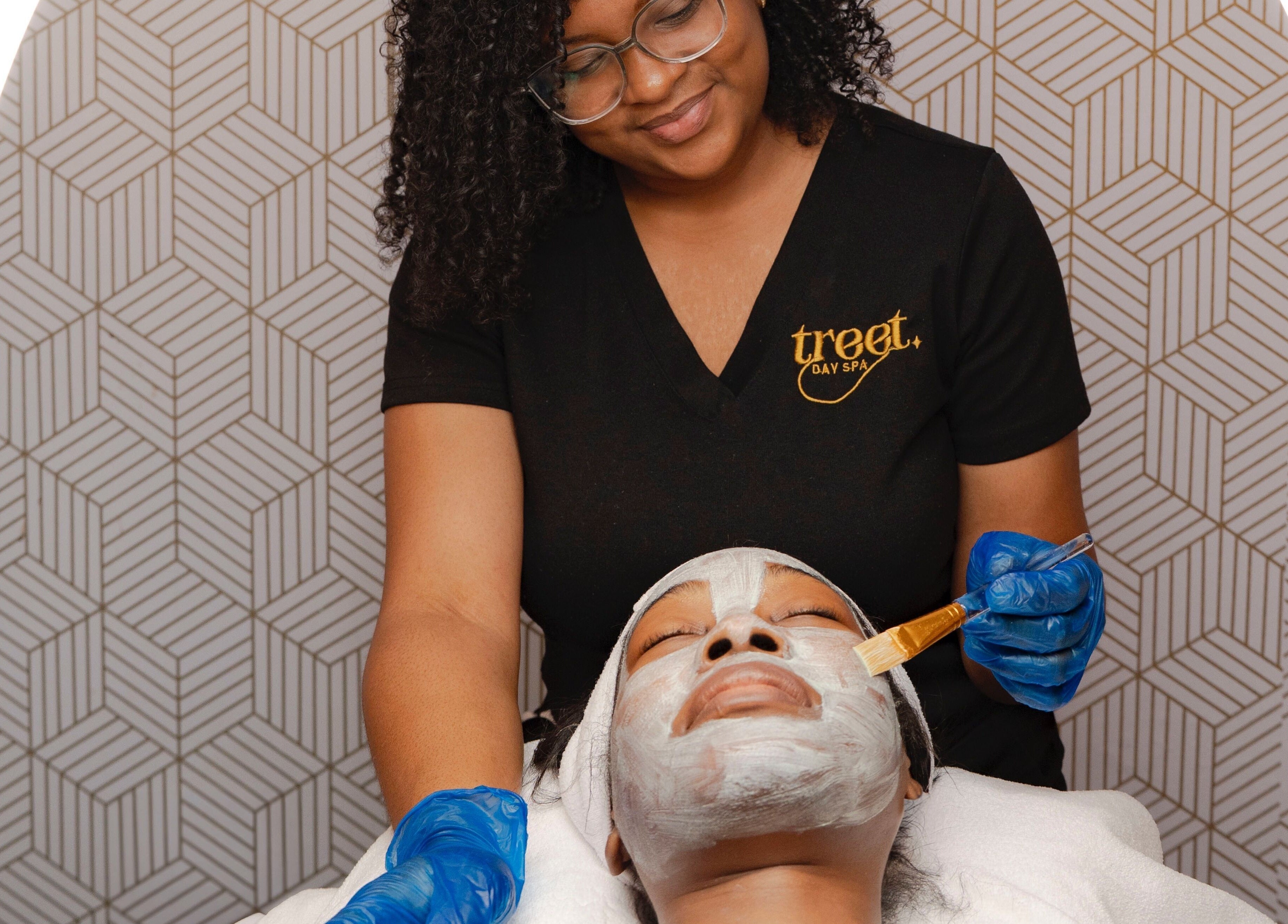 Professional facial treatment at Treet Day Spa, Arima, Arima Borough Corporation, TT with calming ambience.