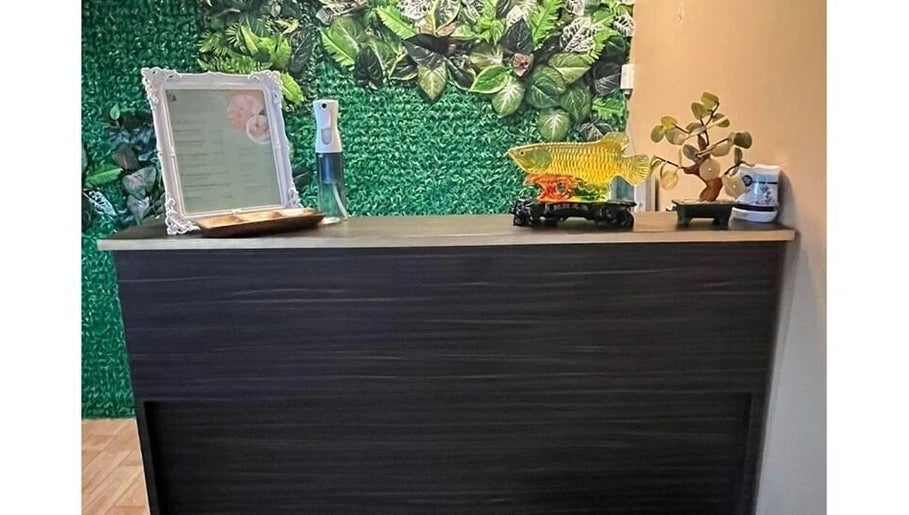 Reception at Pressure Point Wellness Spa, Antipolo, Calabarzon, PH with a lush green backdrop.
