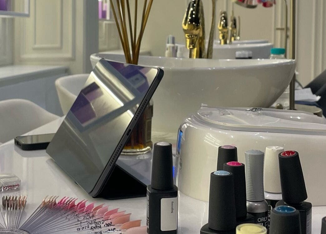 Baran Nail Bar in Seeb, Muscat Governorate, OM, featuring a stylish nail polish display and modern amenities.