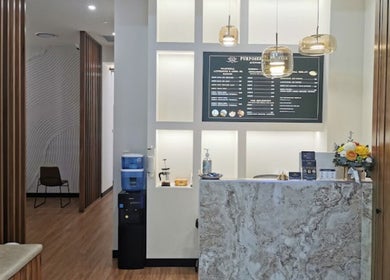 Reception area at Kang’s TCM Clinic in Purposeful Acupuncture Clinic, Runaway Bay, Queensland, AU.