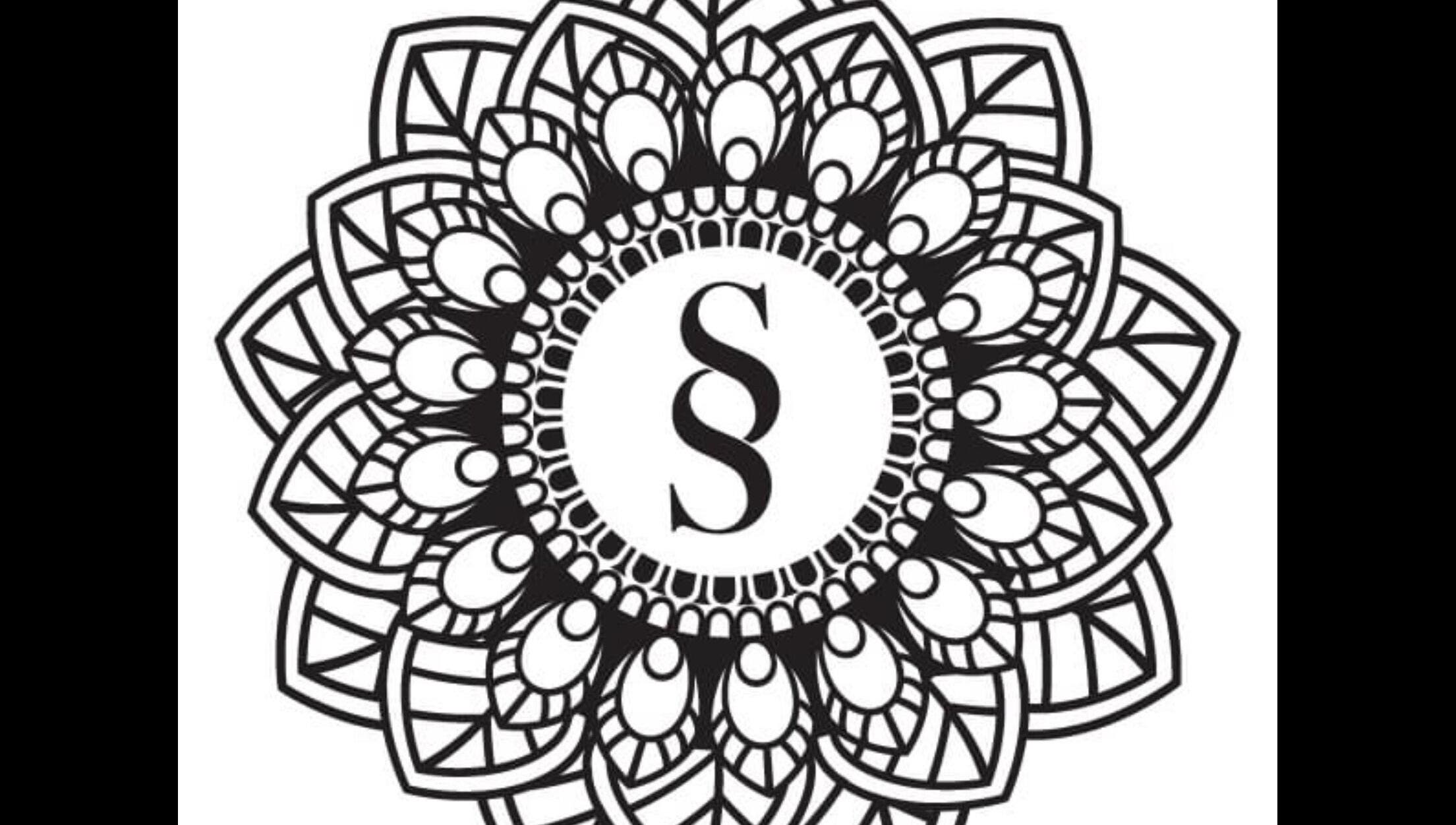 Logo mandala del Expression Image Club en Puembo, Pichincha, EC con diseño intrincado en blanco y negro.