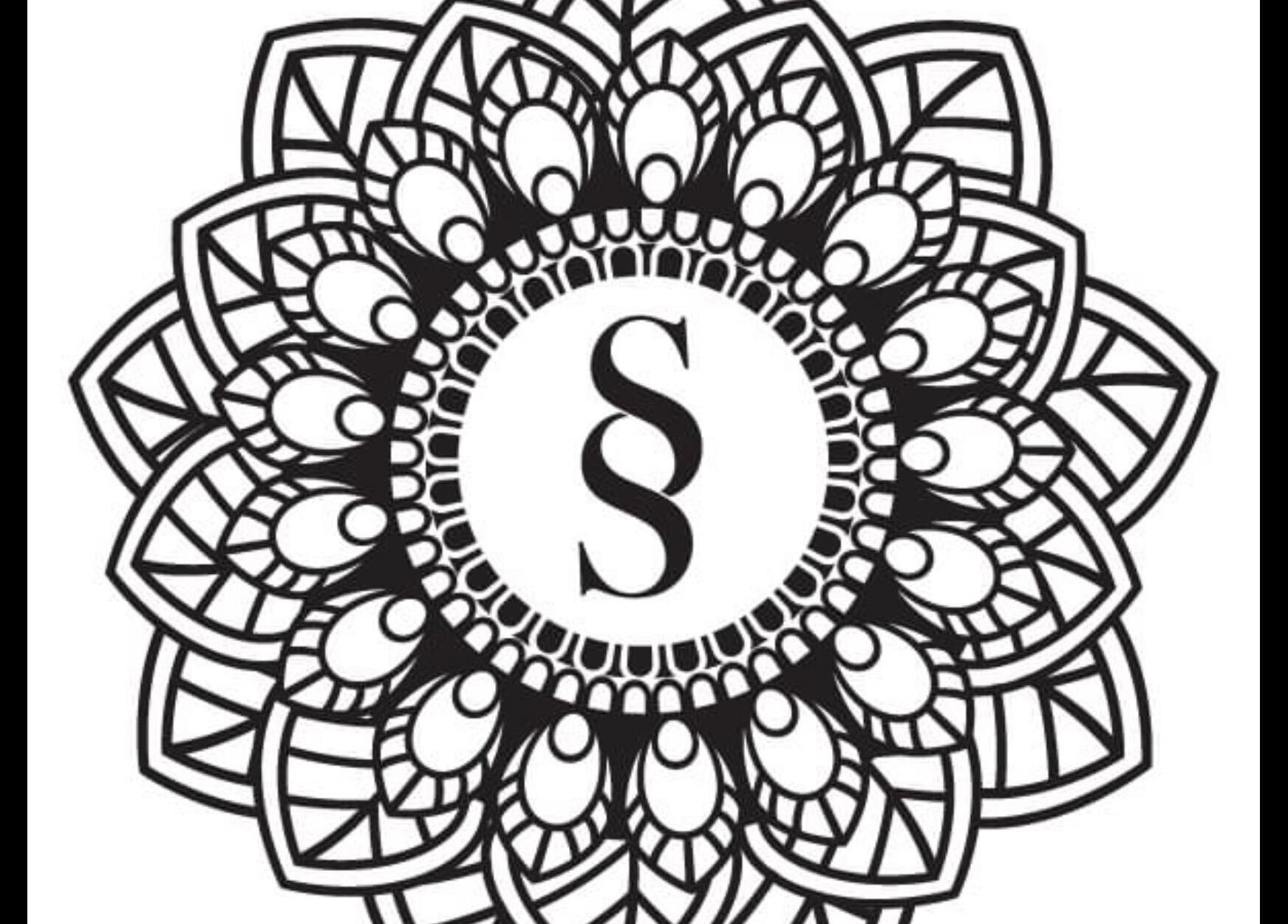 Logo mandala del Expression Image Club en Puembo, Pichincha, EC con diseño intrincado en blanco y negro.