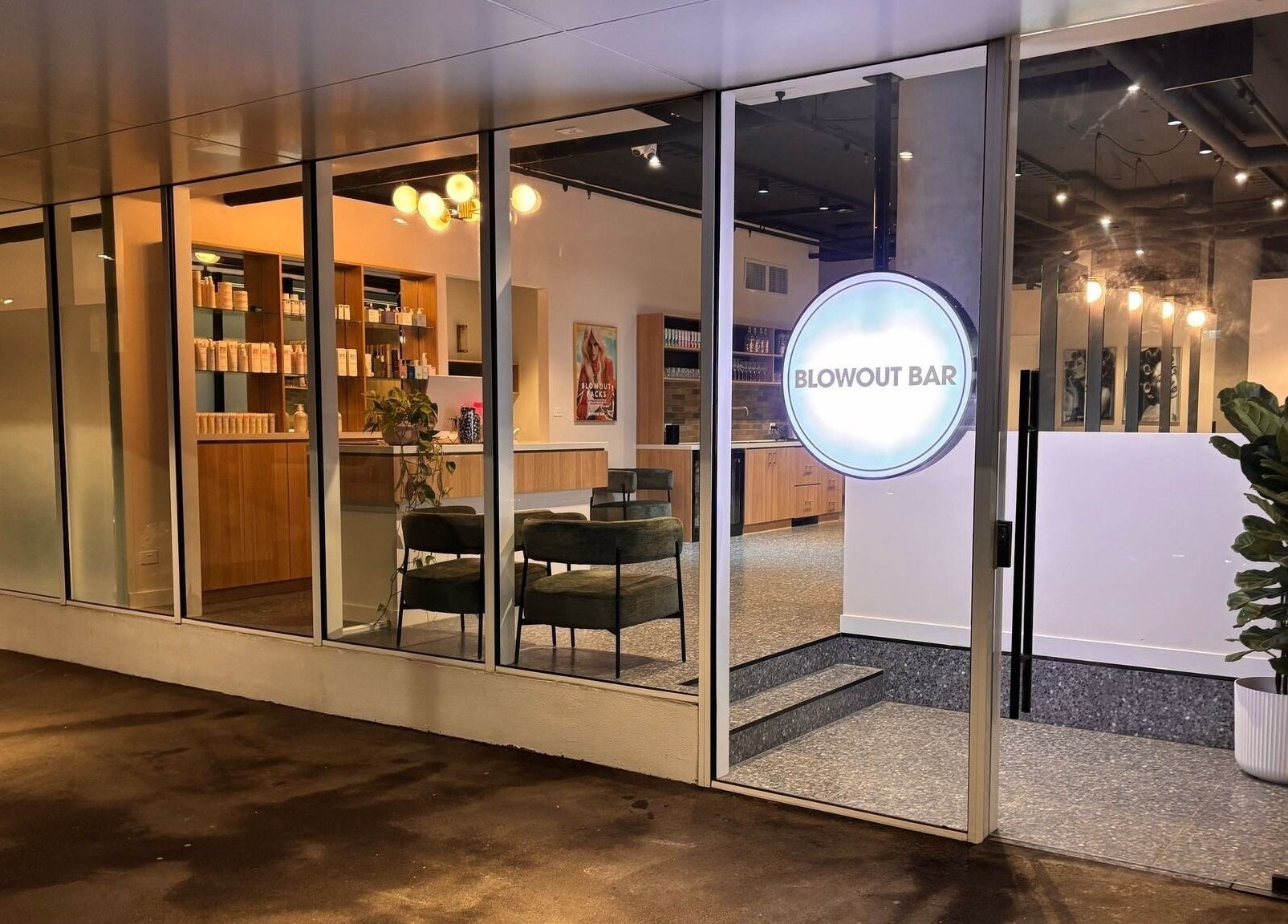 Exterior view of The Blowout Bar - Brighton in Brighton, Victoria, AU, showcasing stylish design.