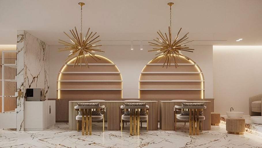 Luxurious interior with golden decor at By hope aphena @ wigston, Wigston, England, GB.