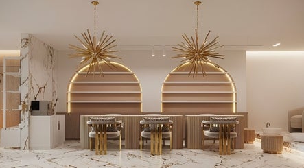 Luxurious interior with golden decor at By hope aphena @ wigston, Wigston, England, GB.